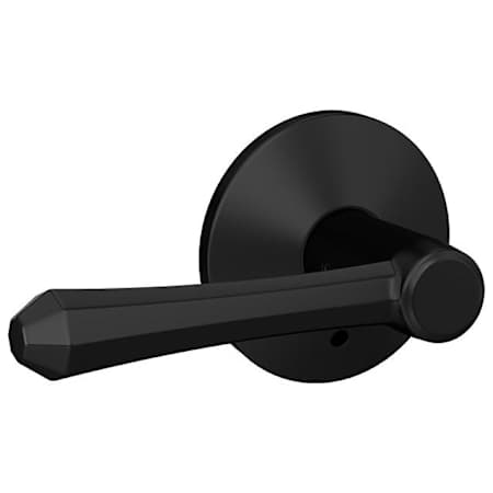 Schlage Custom Dempsey Non-Turning Two-Sided Dummy Door Lever Set with Kinsler Trim Matte Black