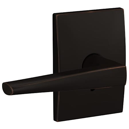 Schlage Custom Eller Non-Turning Two-Sided Dummy Door Lever Set with Century Trim Aged Bronze