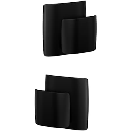 Schlage Custom Ganton Non-Turning Two Sided Dummy Knob Set with Dalton Trim Matte Black