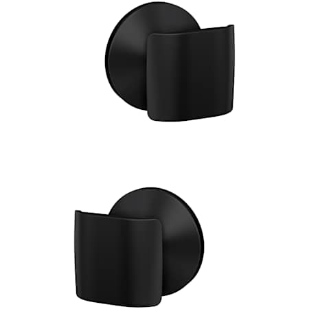 Schlage Custom Ganton Non-Turning Two Sided Dummy Knob Set with Kinsler Trim Matte Black