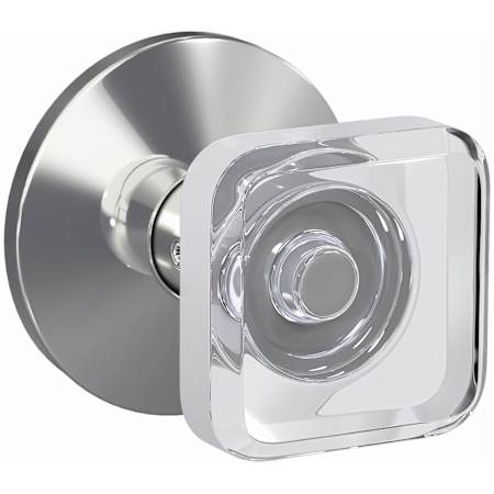 Schlage Custom Kyle Non-Turning Two-Sided Dummy Door Knob Set with Kinsler Trim Bright Chrome