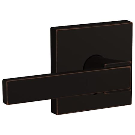 Schlage Custom Northbrook Non-Turning Two-Sided Dummy Door Lever Set with Collins Trim Aged Bronze