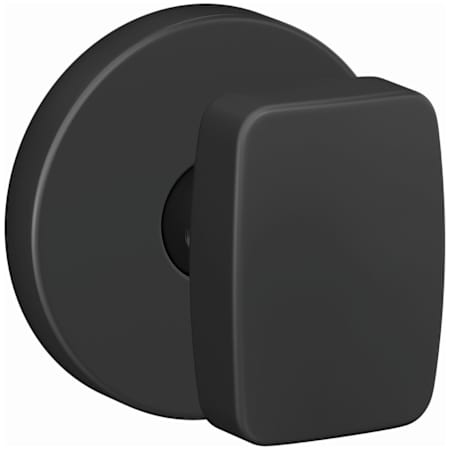 Schlage Custom Nixon Non-Turning Two-Sided Dummy Door Knob Set with Howe Trim Matte Black