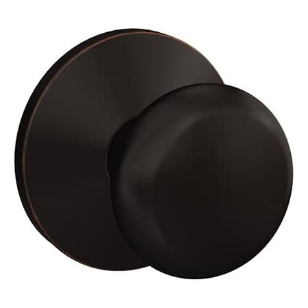 Schlage Custom Plymouth Non-Turning Two-Sided Dummy Door Knob Set with Kinsler Trim Aged Bronze