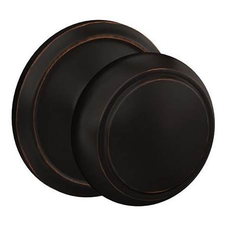 Schlage Custom Andover Passage & Privacy Door Knob Set with Alden Trim Aged Bronze