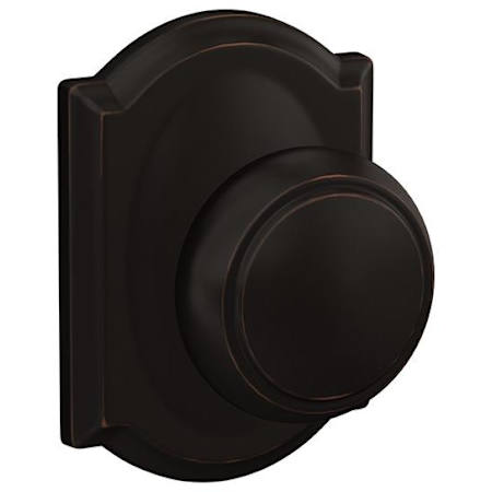 Schlage Custom Andover Passage & Privacy Door Knob Set with Camelot Trim Aged Bronze