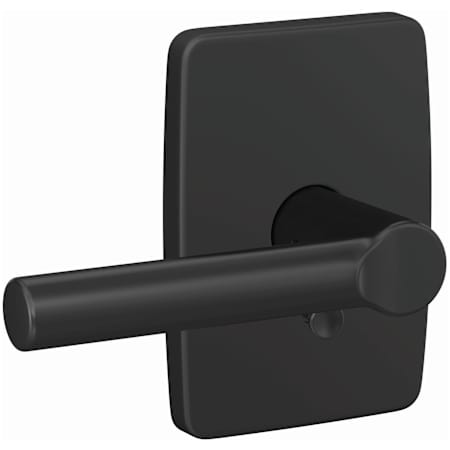 Schlage Custom Broadway Passage or Privacy Door Lever Set with Greene Trim Matte Black
