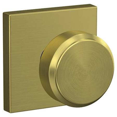 Schlage Custom Bowery Passage & Privacy Door Knob Set with Collins Trim Satin Brass