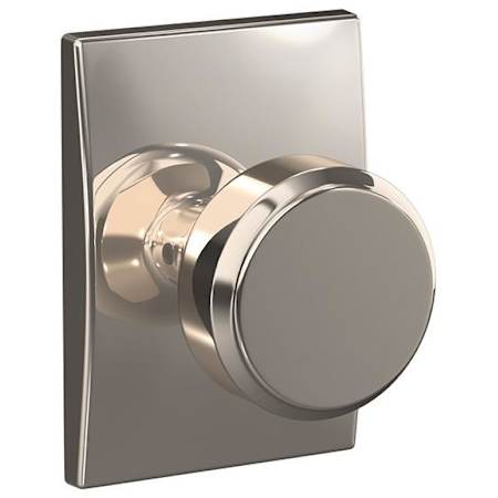 Schlage Custom Bowery Passage & Privacy Door Knob Set with Century Trim Polished Nickel