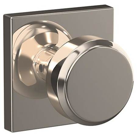Schlage Custom Bowery Passage & Privacy Door Knob Set with Collins Trim Polished Nickel