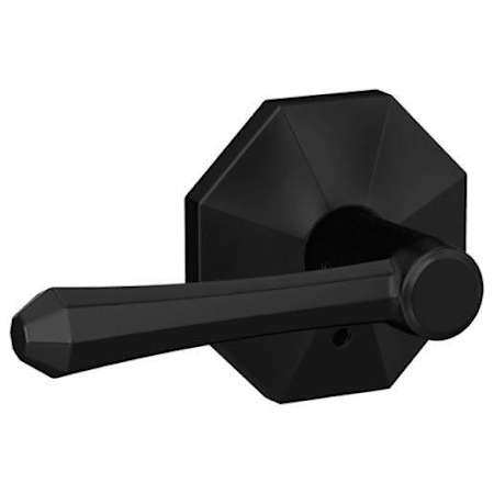 Schlage Custom Dempsey Passage & Privacy Door Lever Set with Rosewood Trim Matte Black