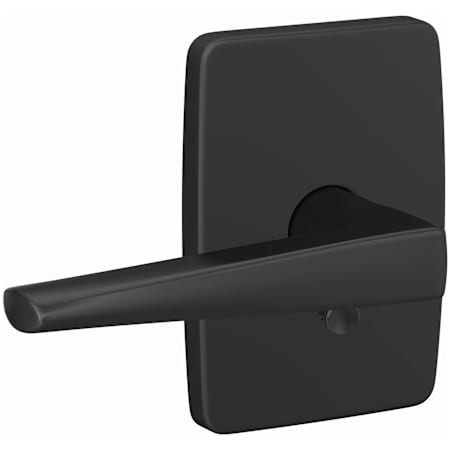 Schlage Custom Eller Passage or Privacy Door Lever Set with Greene Trim Matte Black