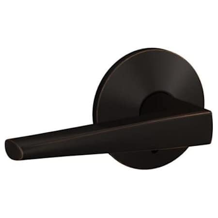 Schlage Custom Eller Passage & Privacy Door Lever Set with Kinsler Trim Aged Bronze