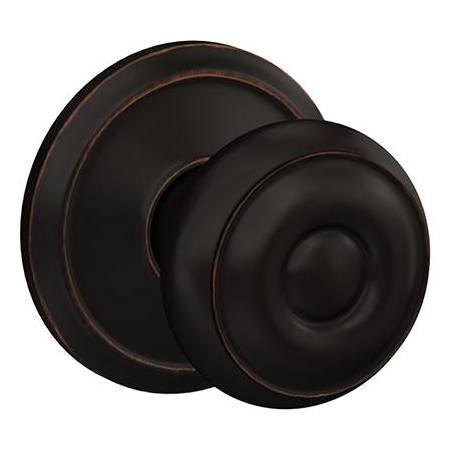 Schlage Custom Georgian Passage & Privacy Door Knob Set with Alden Trim Aged Bronze