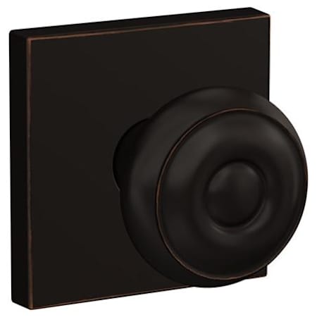 Schlage Custom Georgian Passage & Privacy Door Knob Set with Collins Trim Aged Bronze