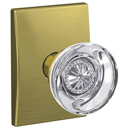 Schlage Custom Hobson Passage & Privacy Door Knob Set with Century Trim Satin Brass