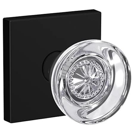 Schlage Custom Hobson Passage & Privacy Door Knob Set with Collins Trim Matte Black