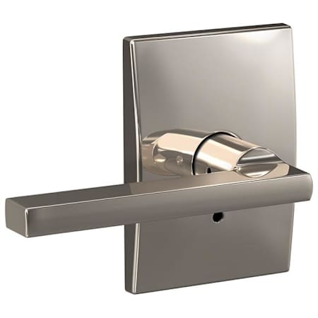 Schlage Custom Latitude Passage & Privacy Door Lever Set with Century Trim Polished Nickel