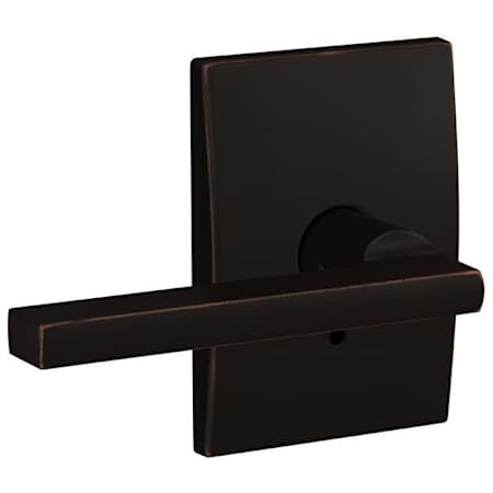 Schlage Custom Latitude Passage & Privacy Door Lever Set with Century Trim Aged Bronze