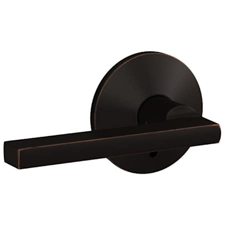 Schlage Custom Latitude Passage & Privacy Door Lever Set with Kinsler Trim Aged Bronze