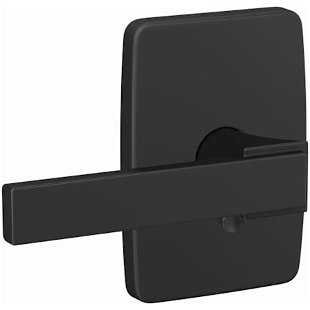 Schlage Custom Northbrook Passage or Privacy Door Lever Set with Greene Trim Matte Black
