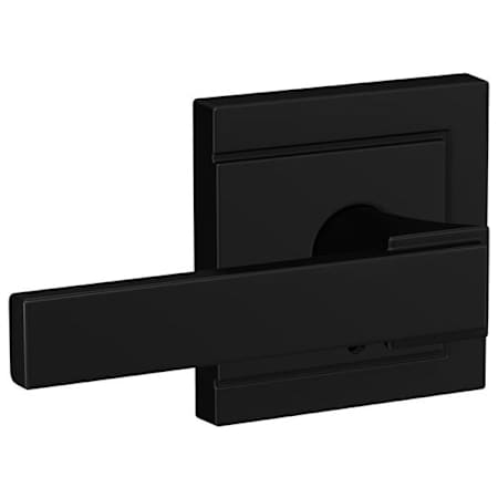 Schlage Custom Northbrook Passage & Privacy Door Lever Set with Upland Trim Matte Black