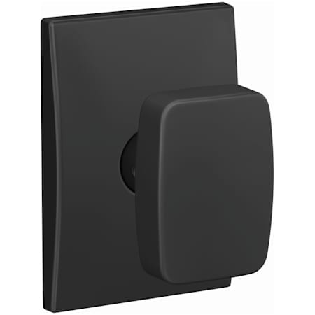 Schlage Custom Nixon Passage or Privacy Door Knob Set with Century Trim Matte Black