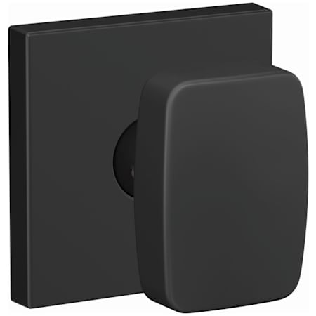 Schlage Custom Nixon Passage or Privacy Door Knob Set with Collins Trim Matte Black