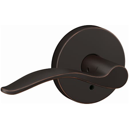 Schlage Custom Pennant Passage or Privacy Door Lever Set with Howe Trim Aged Bronze