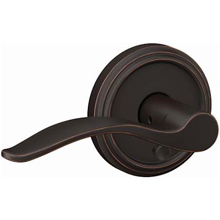 Schlage Custom Pennant Passage or Privacy Door Lever Set with Indy Trim Aged Bronze