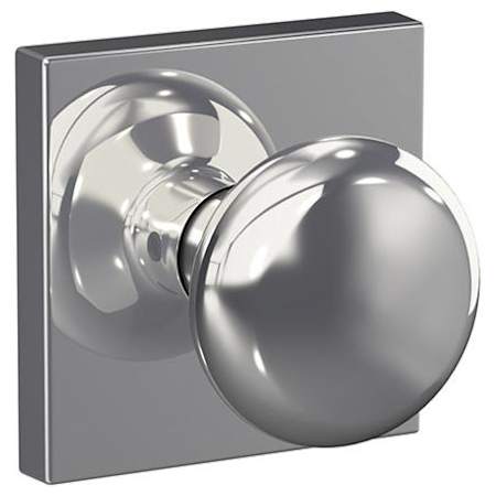 Schlage Custom Plymouth Passage & Privacy Door Knob Set with Collins Trim Bright Chrome