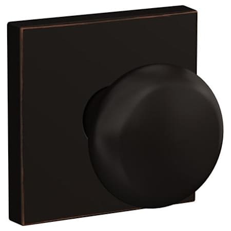 Schlage Custom Plymouth Passage & Privacy Door Knob Set with Collins Trim Aged Bronze