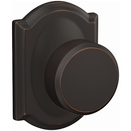 Schlage Custom Swanson Passage or Privacy Door Knob Set with Camelot Trim Aged Bronze