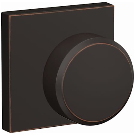 Schlage Custom Swanson Passage or Privacy Door Knob Set with Collins Trim Aged Bronze