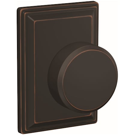 Schlage Custom Swanson Passage or Privacy Door Knob Set with Grandville Trim Aged Bronze