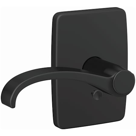Schlage Custom Whitney Passage or Privacy Door Lever Set with Greene Trim Matte Black