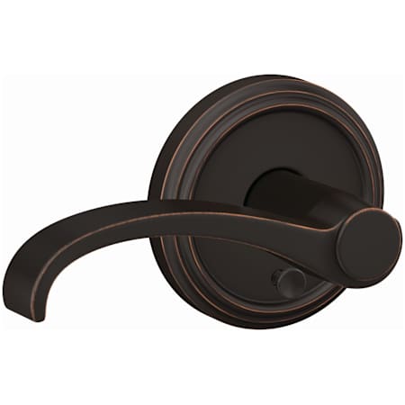 Schlage Custom Whitney Passage or Privacy Door Lever Set with Indy Trim Aged Bronze