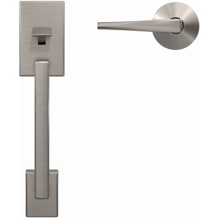 Schlage-FC285-CEN-ELR-KIN-Satin Nickel Head On View