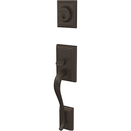 Schlage Custom Addison Keyed Entry Single Cylinder Sectional Handleset - Exterior Only Aged Bronze