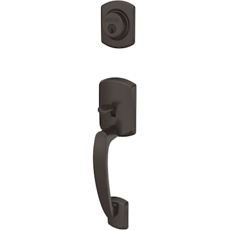 Schlage Custom Greenwich Single Cylinder Keyed Entry Sectional Handleset - Exterior Only Matte Black