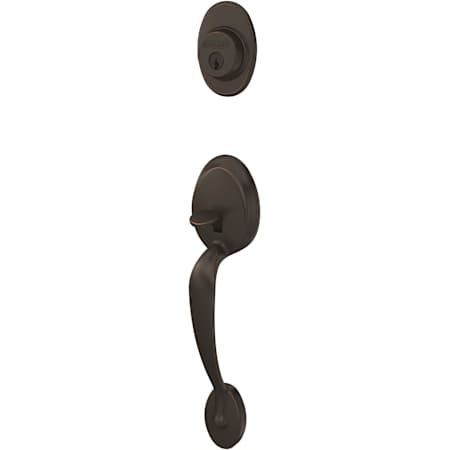 Schlage Custom Plymouth Keyed Entry Single Cylinder Sectional Handleset - Exterior Only Aged Bronze