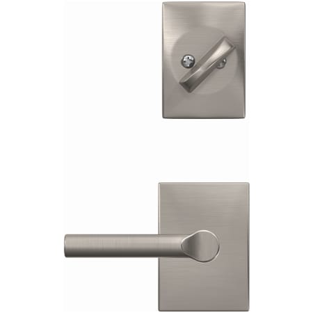Schlage-FC59-BRW-CEN-Satin Nickel Head On View