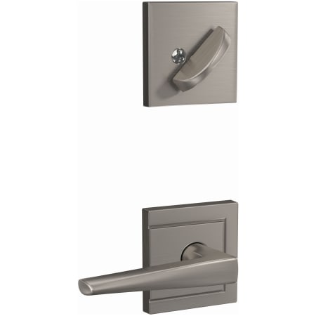 Schlage-FC59-ELR-ULD-Satin Nickel Angled Left View
