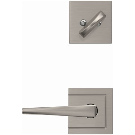Schlage-FC59-ELR-ULD-Satin Nickel Head On View