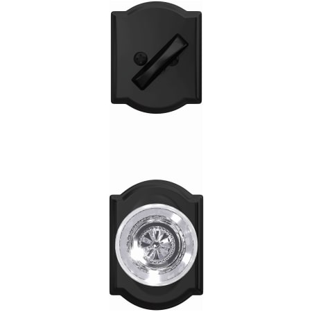 Schlage-FC59-HOB-CAM-Matte Black Head On View