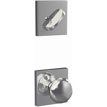 Schlage-FC59-PLY-COL-Bright Chrome Angled Left View