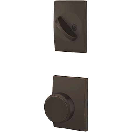 Schlage Custom Bowery Single Cylinder Sectional Interior Pack with Century Rose Aged Bronze
