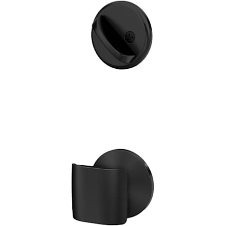 Schlage Custom Ganton Single Cylinder Sectional Interior Pack with Kinsler Rose Matte Black