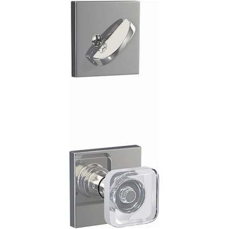 Schlage Custom Single Cylinder Keyed Entry Interior Only Pack with Kyle Lever and Collins Trim Bright Chrome