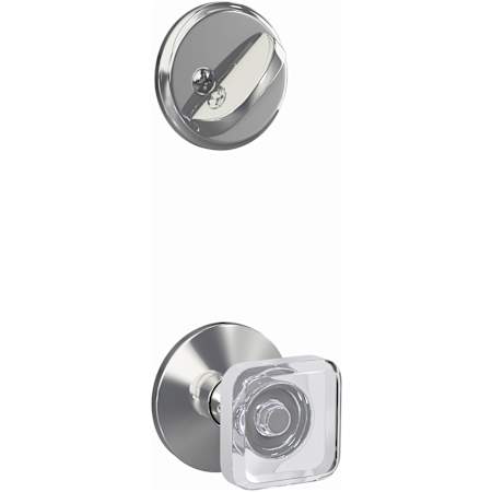 Schlage Custom Single Cylinder Keyed Entry Interior Only Pack with Kyle Lever and Kinsler Trim Bright Chrome